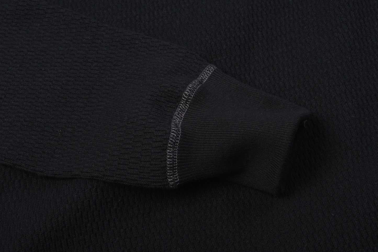 BUZZ RICKSON WAFFLE KNIT THERMAL - BLACK