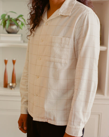 KNICKERBOCKER HILL COTTON & CASHMERE SHIRT - CHARCOAL