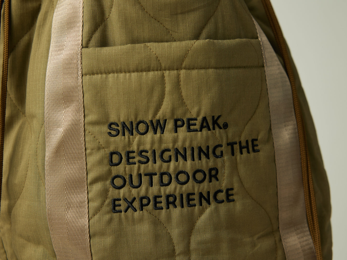 SNOW PEAK QUILTED RIPSTOP TOTE - OLIVE