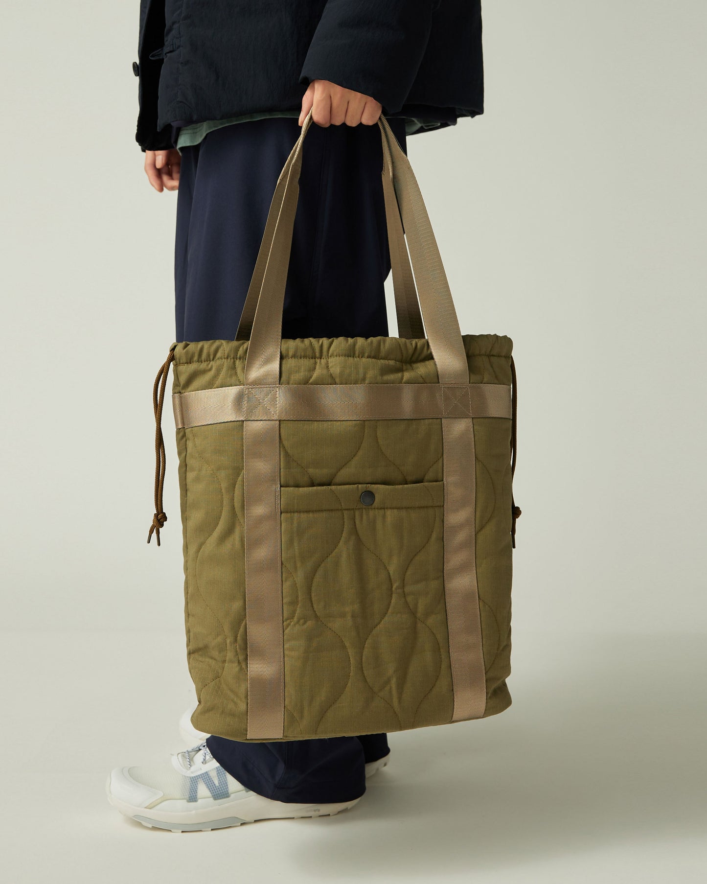 SNOW PEAK QUILTED RIPSTOP TOTE - OLIVE