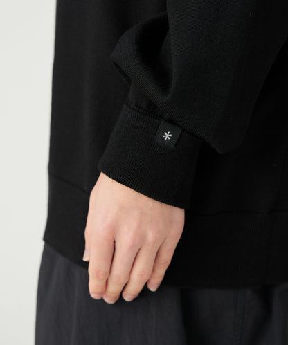 SNOW PEAK WASHABLE WOOL TURTLENECK KNIT - BLACK