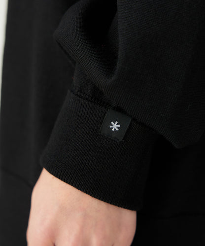 SNOW PEAK WASHABLE WOOL TURTLENECK KNIT - BLACK