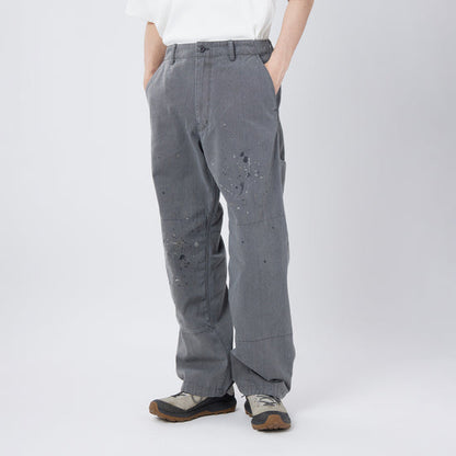 SNOW PEAK SULPHUR DYED FADE PAINTED PANTS - CHARCOAL