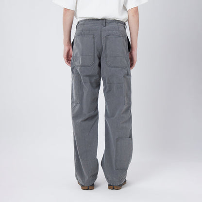 SNOW PEAK SULPHUR DYED FADE PAINTED PANTS - CHARCOAL