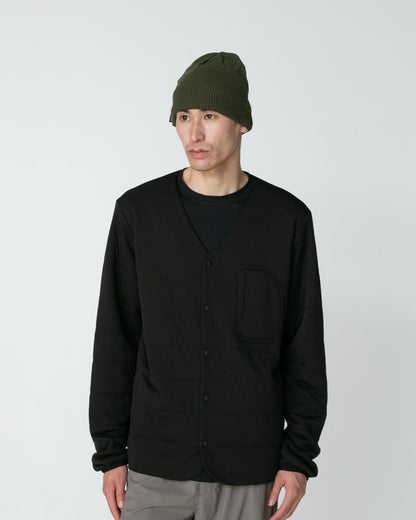 SNOW PEAK DRY WAFFLE  LONG-SLEEVE T-SHIRT - BLACK