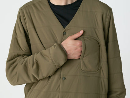 SNOW PEAK FLEXIBLE INSULATED CARDIGAN - IVORY
