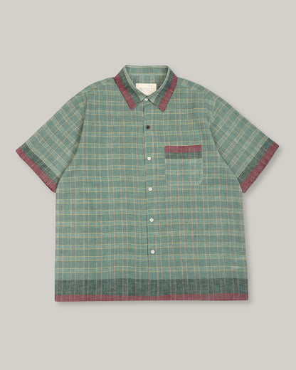 KARDO COREY SS SHIRT - MOSS/ WINE