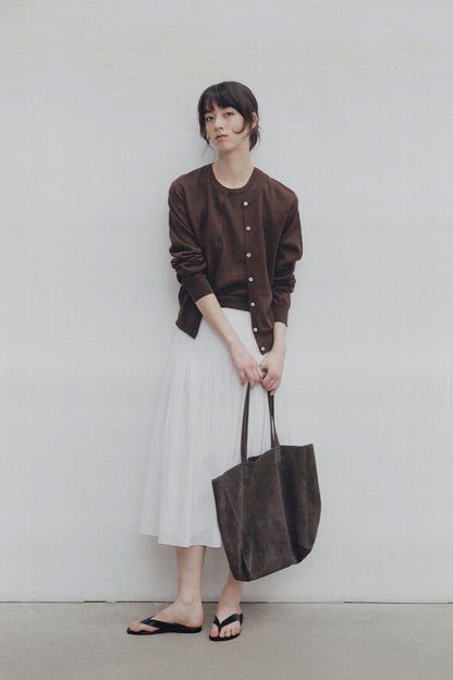 NOTHING WRITTEN ROLA LINEN CARDIGAN - BROWN