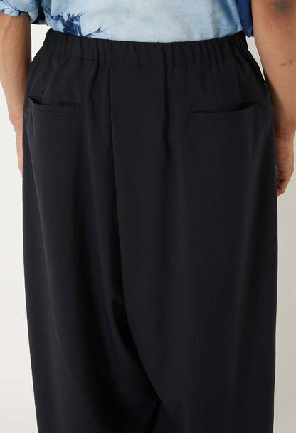 BLUE BLUE JAPAN DRY TOUCH POPLIN FULL WIDE PANTS - DARK NAVY