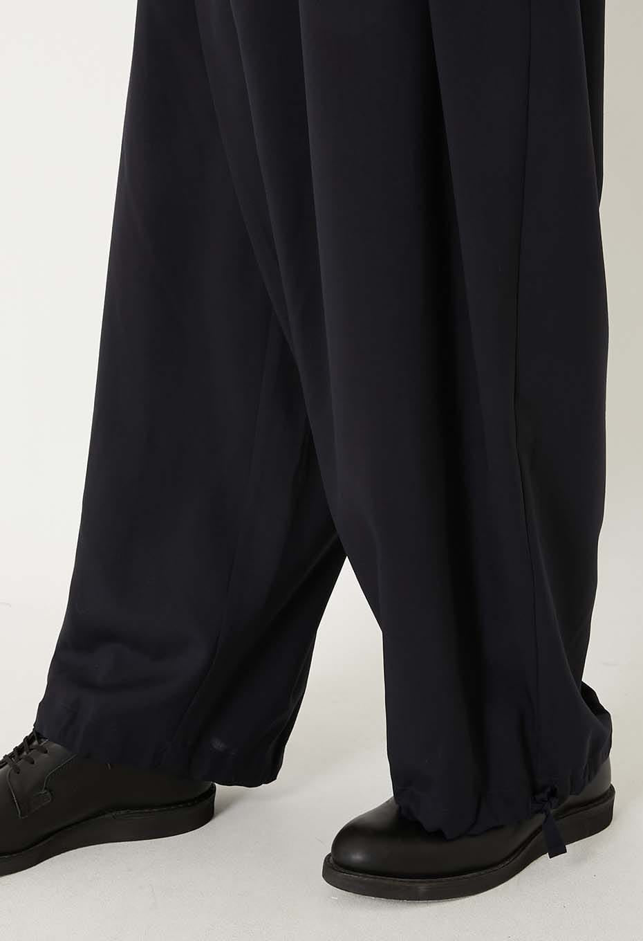 BLUE BLUE JAPAN DRY TOUCH POPLIN FULL WIDE PANTS - DARK NAVY