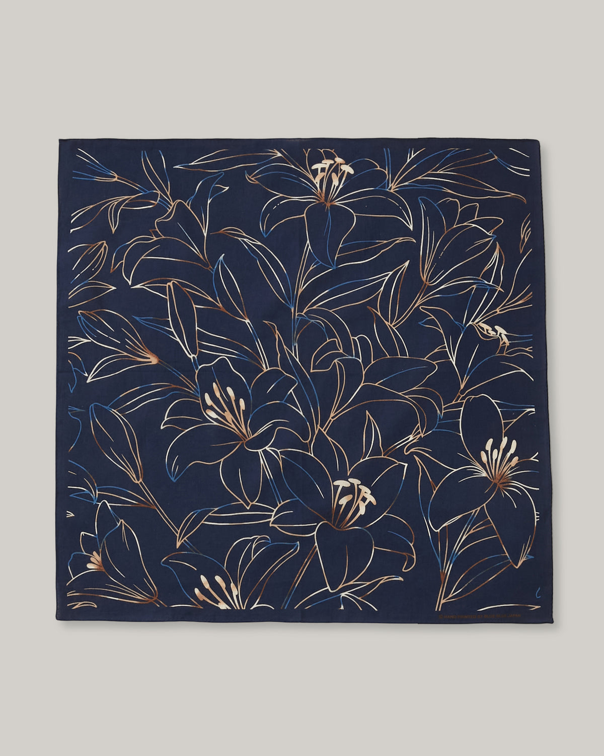 BLUE BLUE JAPAN CASABLANCA LILY BANDANA -  DARK NAVY