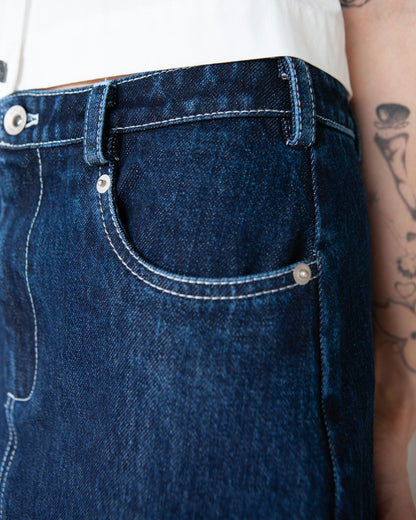 W'MENSWEAR RANCH SKIRT - INDIGO