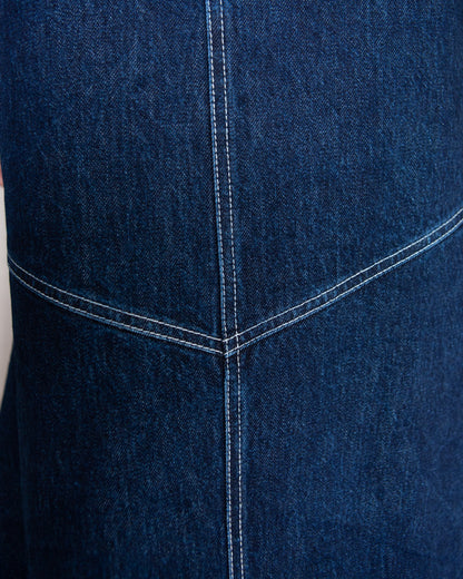 W'MENSWEAR RANCH SKIRT - INDIGO
