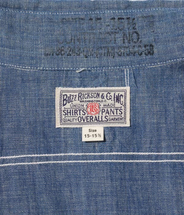 BUZZ RICKSON CHAMBRAY WORK SHIRT - BLUE