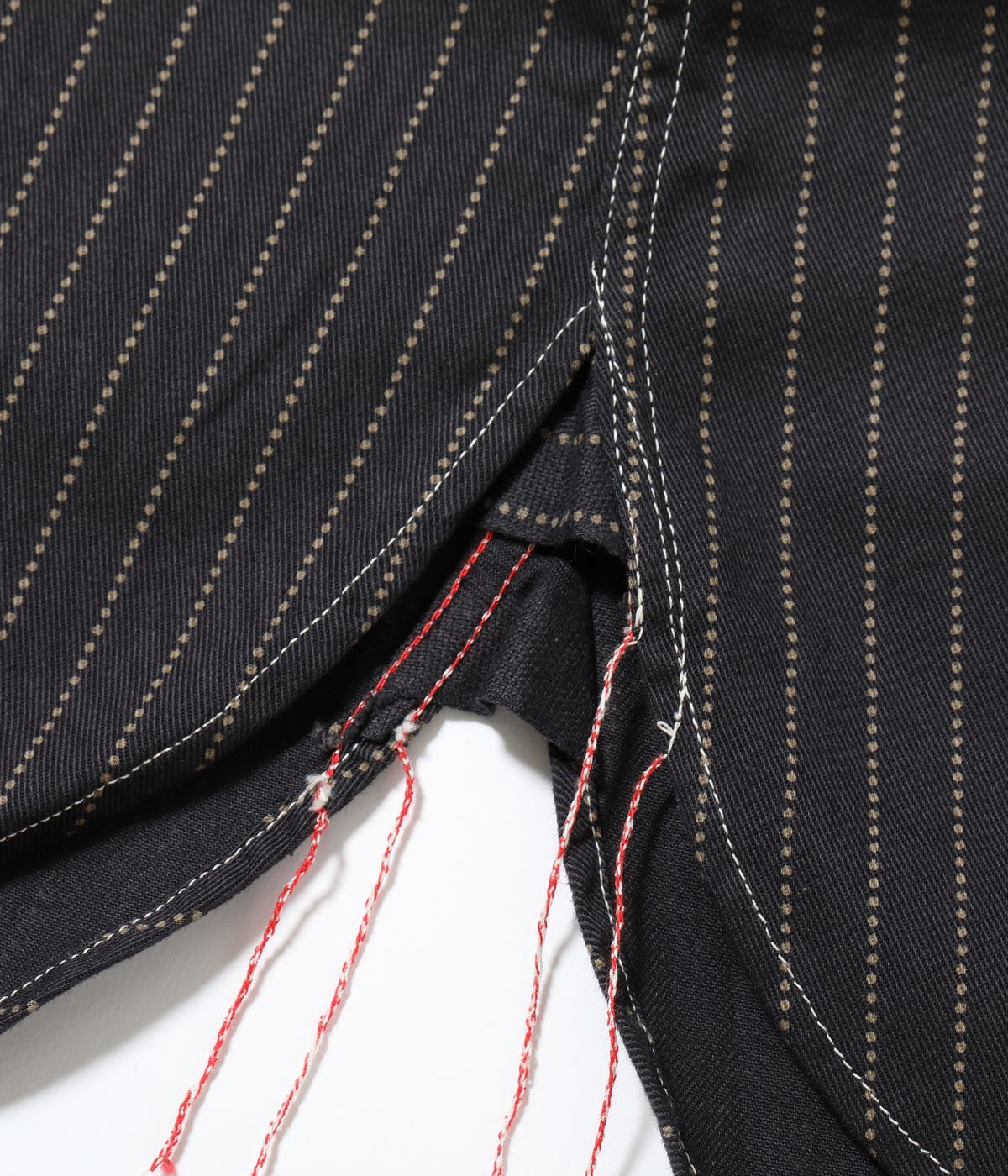 SUGAR CANE FICTION ROMANCE 8.5oz. WABASH STRIPE WORK SHIRT - BLACK