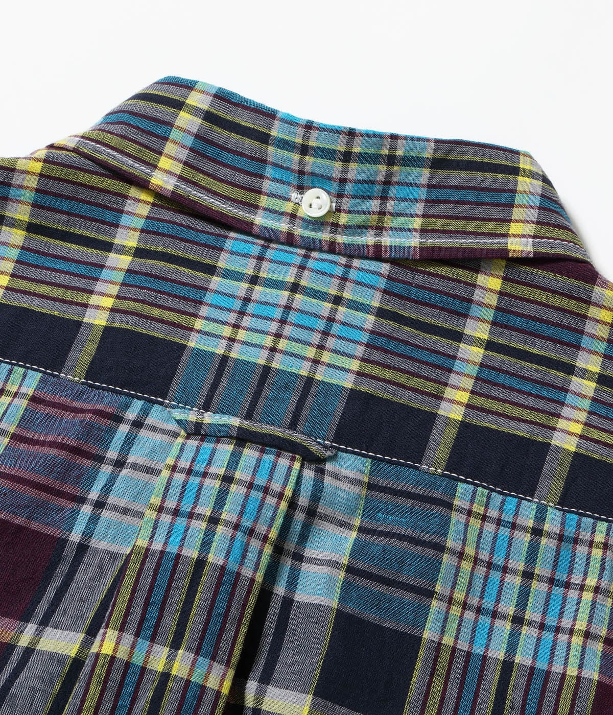 SUGAR CANE INDIA MADRAS BUTTON DOWN SS SHIRT - PURPLE