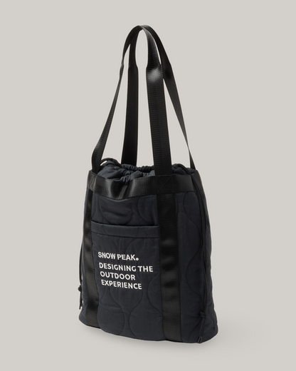 SNOW PEAK QUILTED RIPSTOP TOTE - BLACK