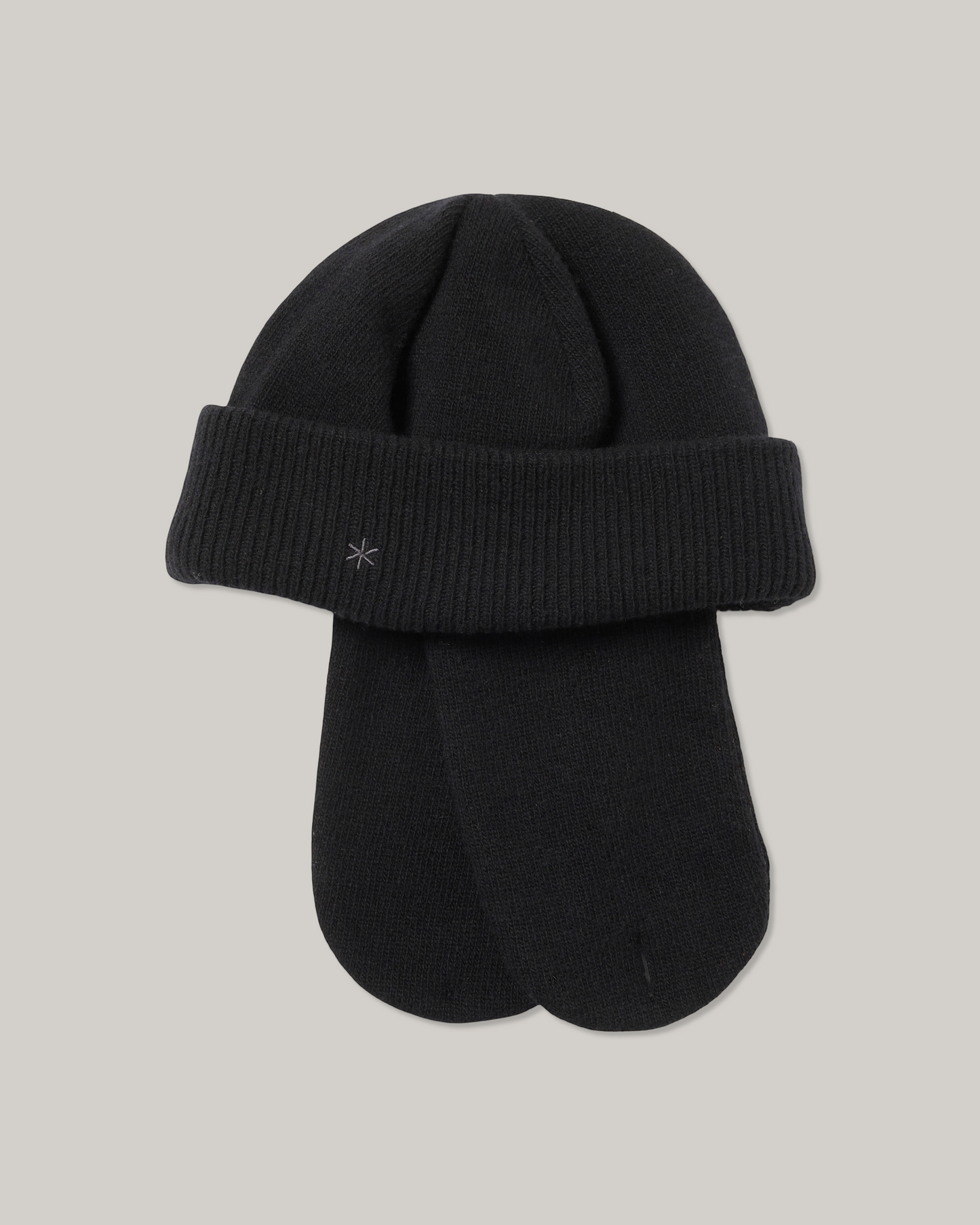 SNOW PEAK KNIT FLIGHT CAP - BLACK