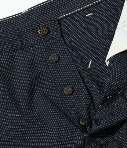 SUGARCANE FICTION ROMANCE 8oz. INDIGO STRIPE WORK PANTS