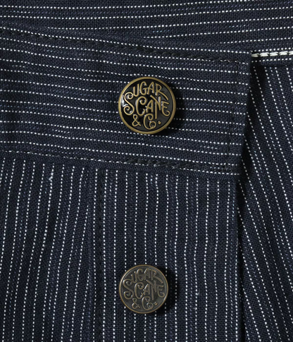 SUGARCANE FICTION ROMANCE 8oz. INDIGO STRIPE WORK PANTS