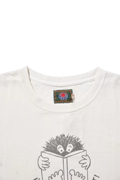 MODUCT PRINT T-SHIRT  "IM A BOOK BEAST!" - WHITE