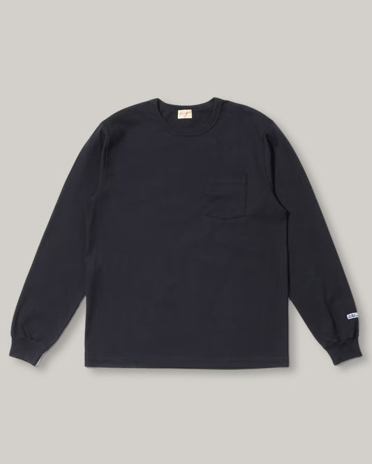 WHITESVILLE LONG SLEEVE POCKET T-SHIRT - BLACK