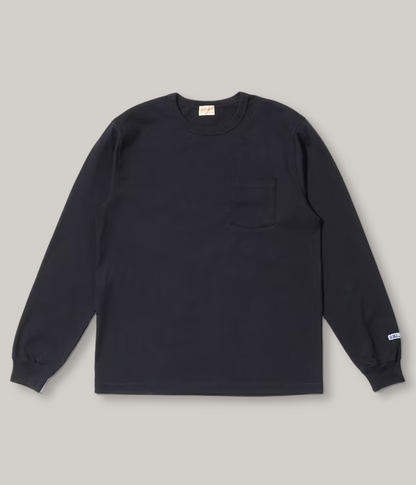 WHITESVILLE LONG SLEEVE POCKET T-SHIRT - BLACK
