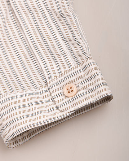 1ST PAT-RN TIPO 9 OFFICER SHIRT - INTERPLAY STRIPES - BLEACHED BRONZE