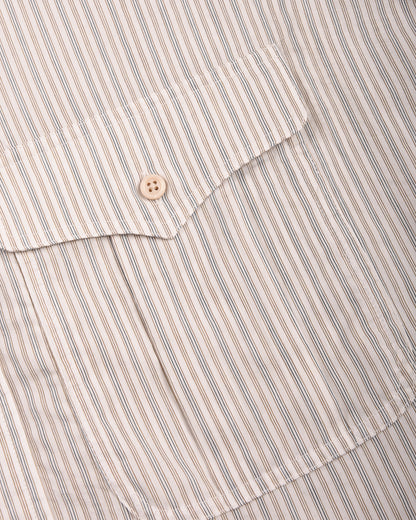 1ST PAT-RN TIPO 9 OFFICER SHIRT - INTERPLAY STRIPES - BLEACHED BRONZE