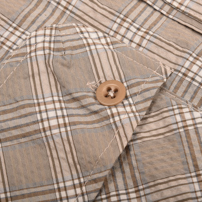 1ST PAT-RN PATH OVERSHIRT - BEIGE GLENCHECK