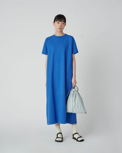 SNOW PEAK RECYCLED COTTON HEAVY DRESS - BLUE