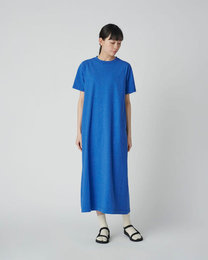 SNOW PEAK RECYCLED COTTON HEAVY DRESS - BLUE