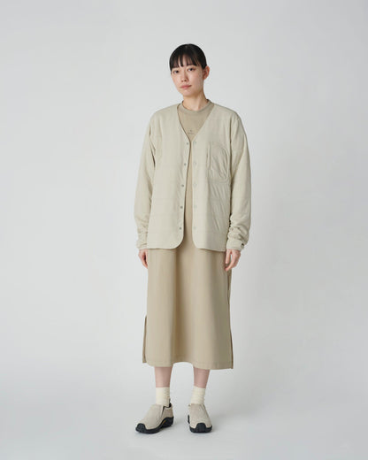 SNOW PEAK FLEXIBLE INSULATED CARDIGAN - IVORY