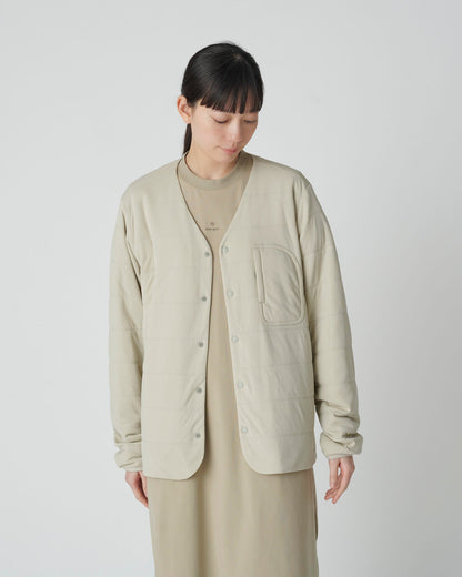 SNOW PEAK FLEXIBLE INSULATED CARDIGAN - IVORY