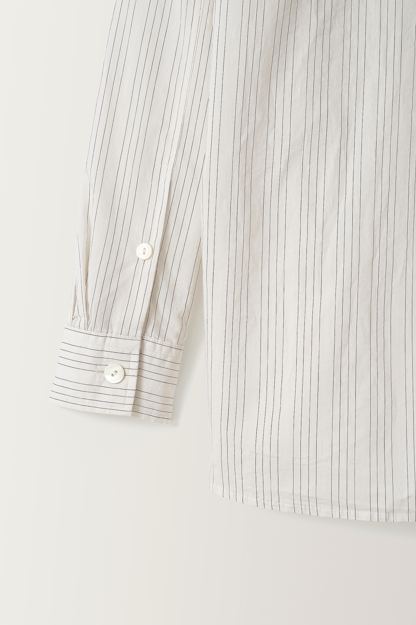 NOTHING WRITTEN TIMON STRIPED COTTON SHIRT - IVORY