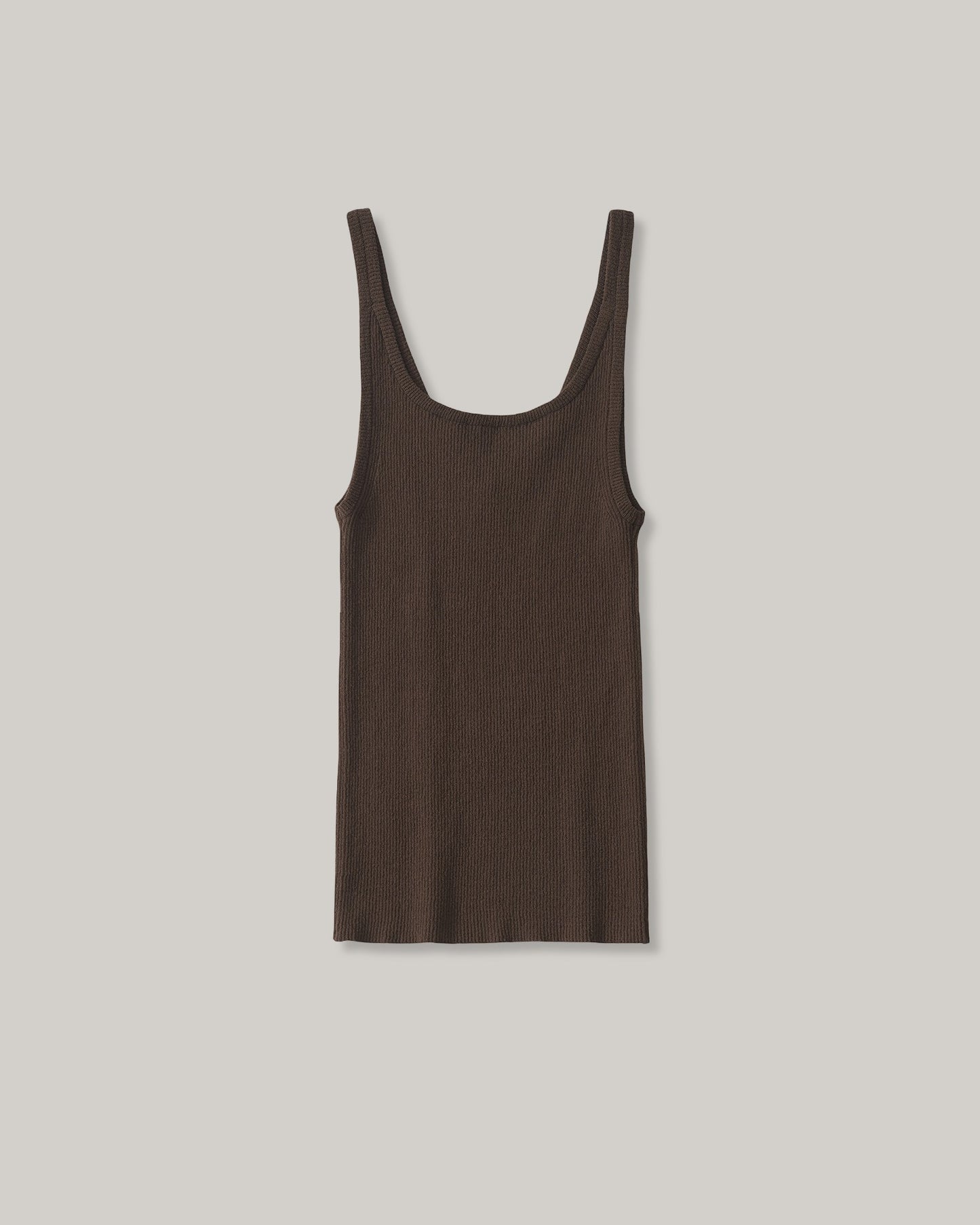 NOTHING WRITTEN HAZE V-NECK SLEEVELESS - BROWN