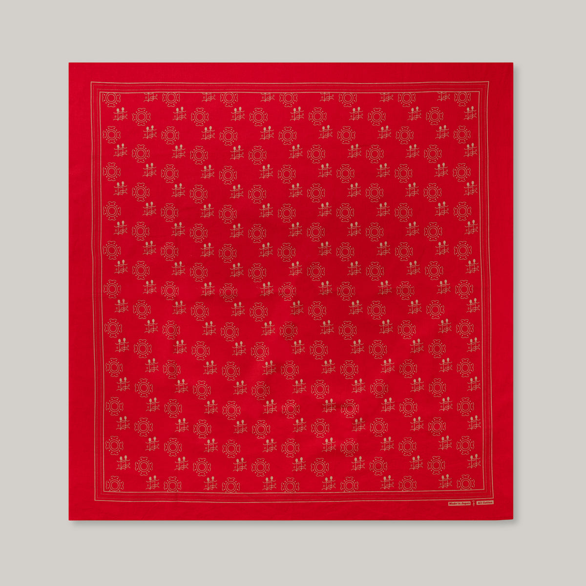 ONE EAR BRAND "SUN AND PLANT" - TURKEY RED