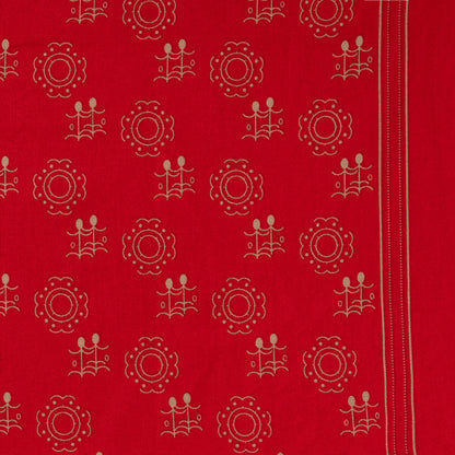 ONE EAR BRAND "SUN AND PLANT" - TURKEY RED