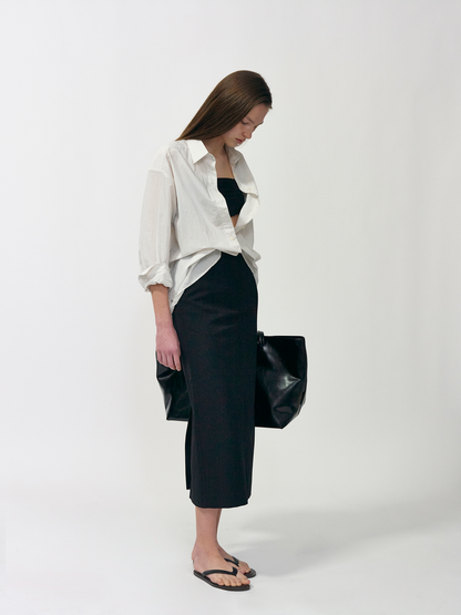 NOTHING WRITTEN TIMON STRIPED COTTON SHIRT - IVORY