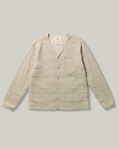 SNOW PEAK FLEXIBLE INSULATED CARDIGAN - IVORY