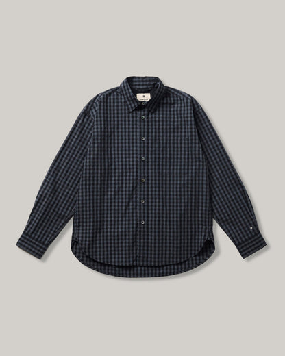 SNOW PEAK NIIGATA MADE GINGHAM CHECK SHIRT- BLACK
