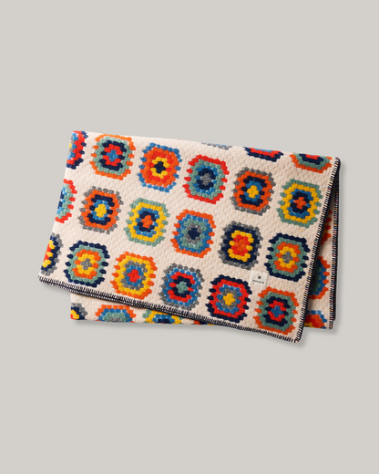 SNOW PEAK WOOL JACQUARD BLANKET - IVORY