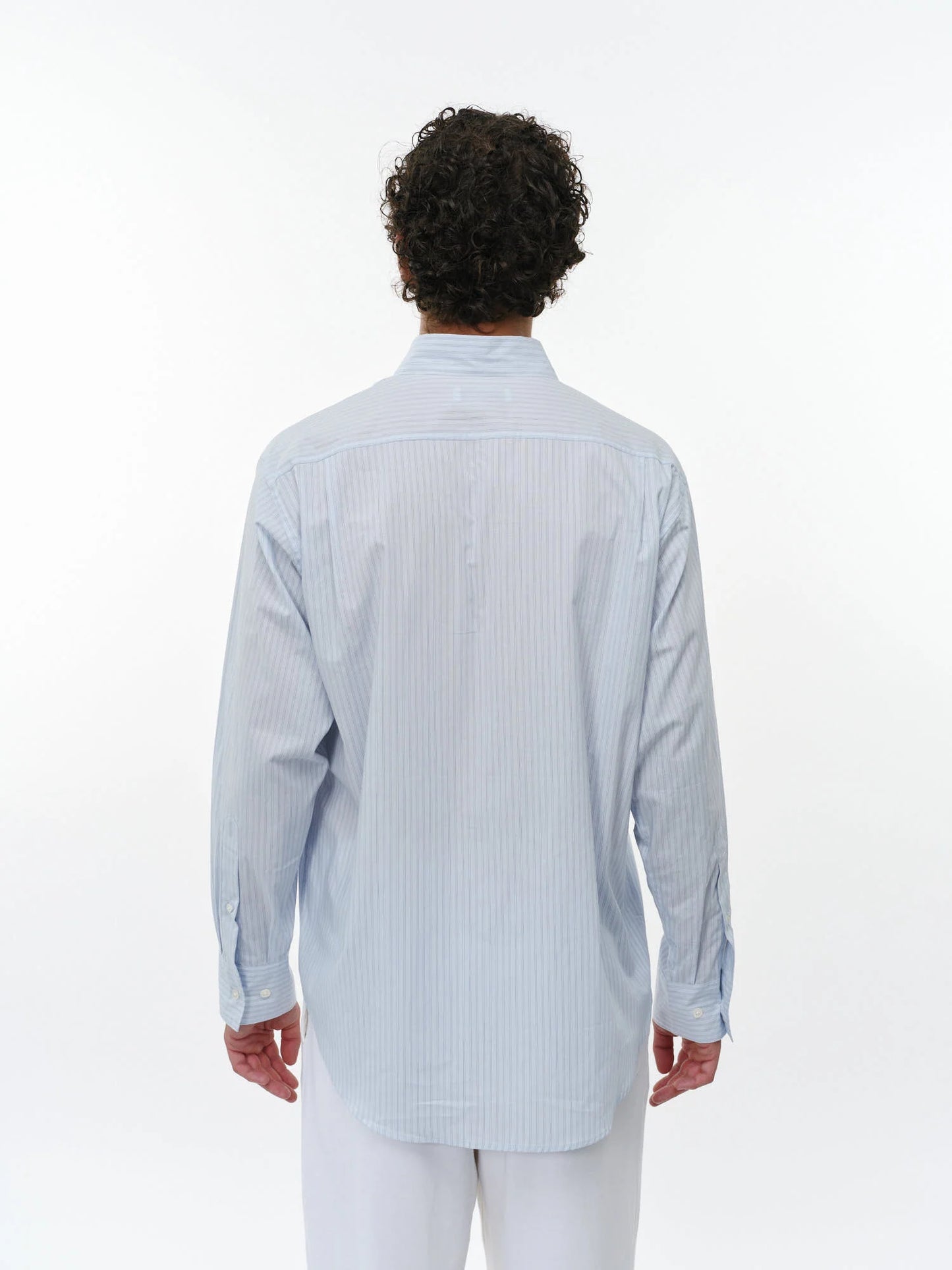 MARKA REGULAR COTTON SHIRT - SAXE STRIPE