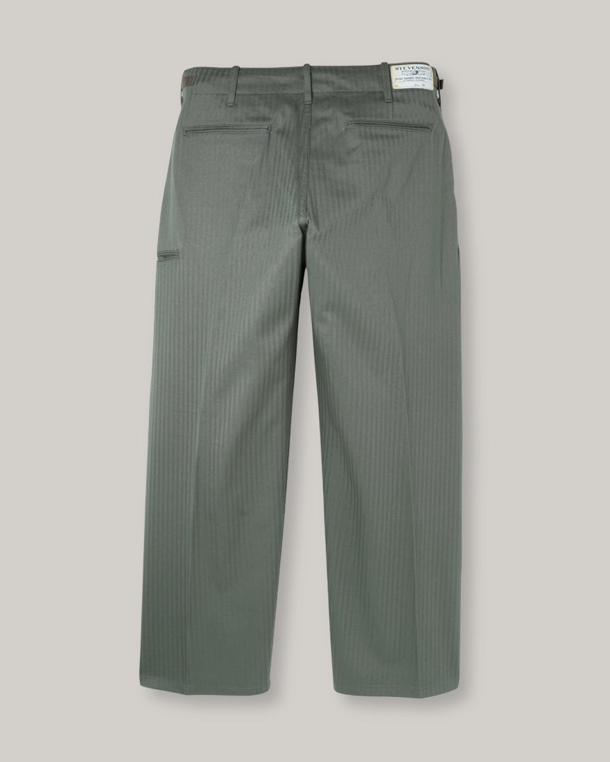 STEVENSON OVERALL CO. SIDE-OUT TROUSER - OLIVE DRAB