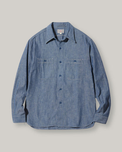 BUZZ RICKSON CHAMBRAY WORK SHIRT - BLUE