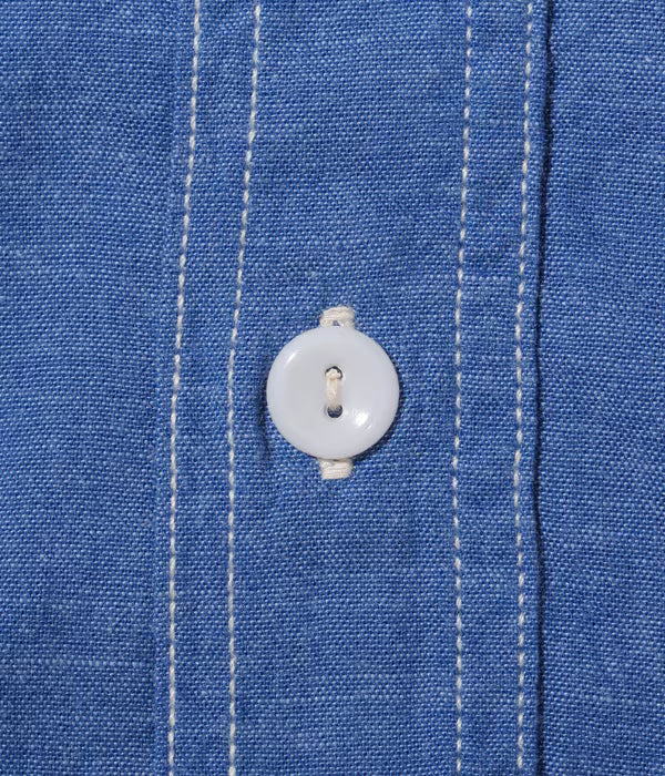 SUGAR CANE VAT DYE CHAMBRAY WORK SHIRT - INDIGO