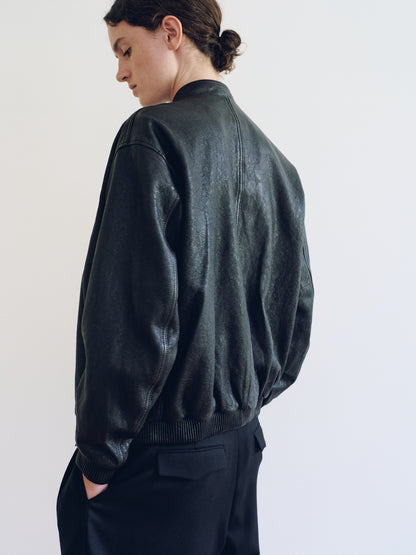 NOTHING WRITTEN LEATHER SINGLE RIDER JACKET - BLACK
