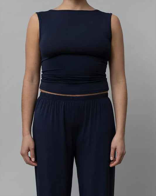 KYE INTIMATES RECLINE BATEAU SLEEVELESS - NAVY