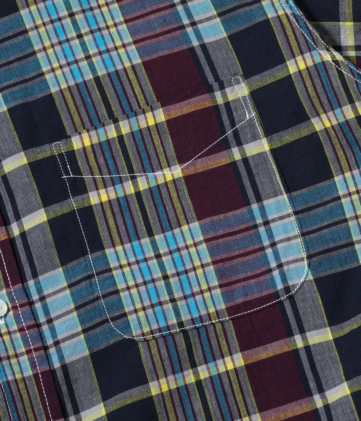 SUGAR CANE INDIA MADRAS BUTTON DOWN SS SHIRT - PURPLE