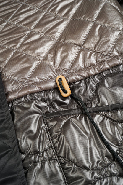 NIGEL CABOURN MAINLINE WOMENS MODIFIED REVERSIBLE COAT - BLACK